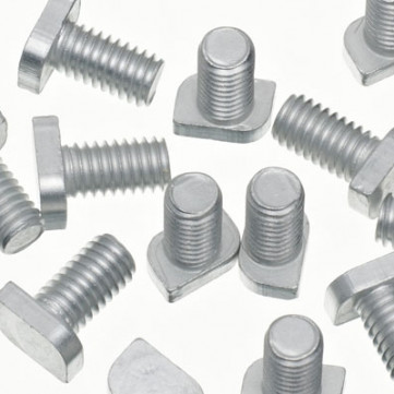 100 ALUMINIUM GREENHOUSE CROPPED HEAD 12MM BOLTS AND NUTS see also W Z CLIPS 